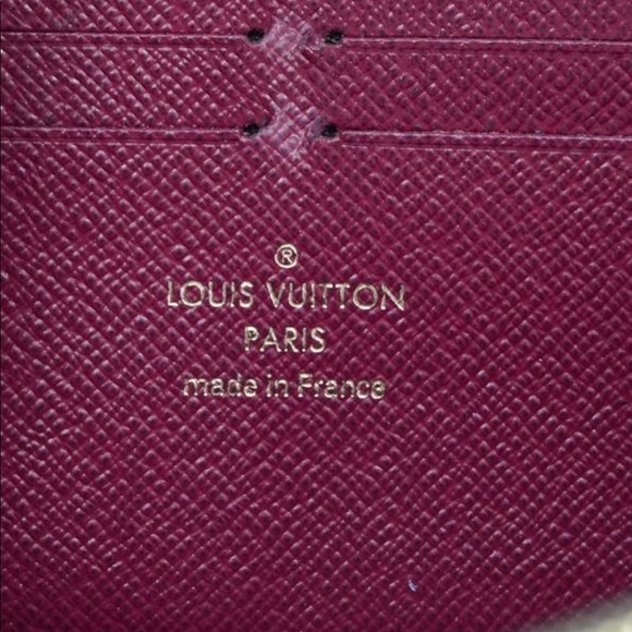 Louis Vuitton Monogram Clemence Zip Around Wallet Features magenta coated canvas - Picture 7 of 16